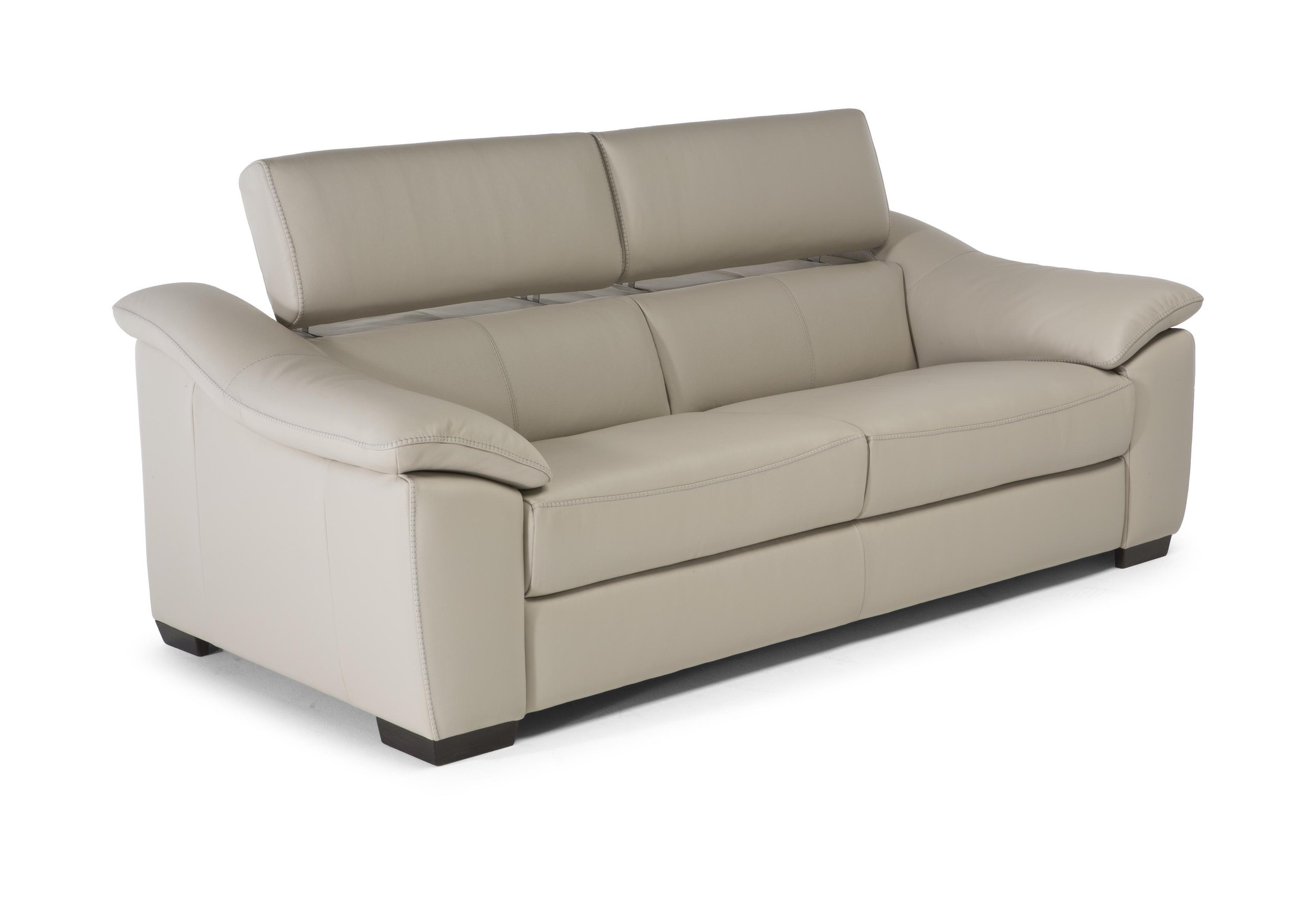 Emozione Leather Sofa w/ Adjustable Headrests