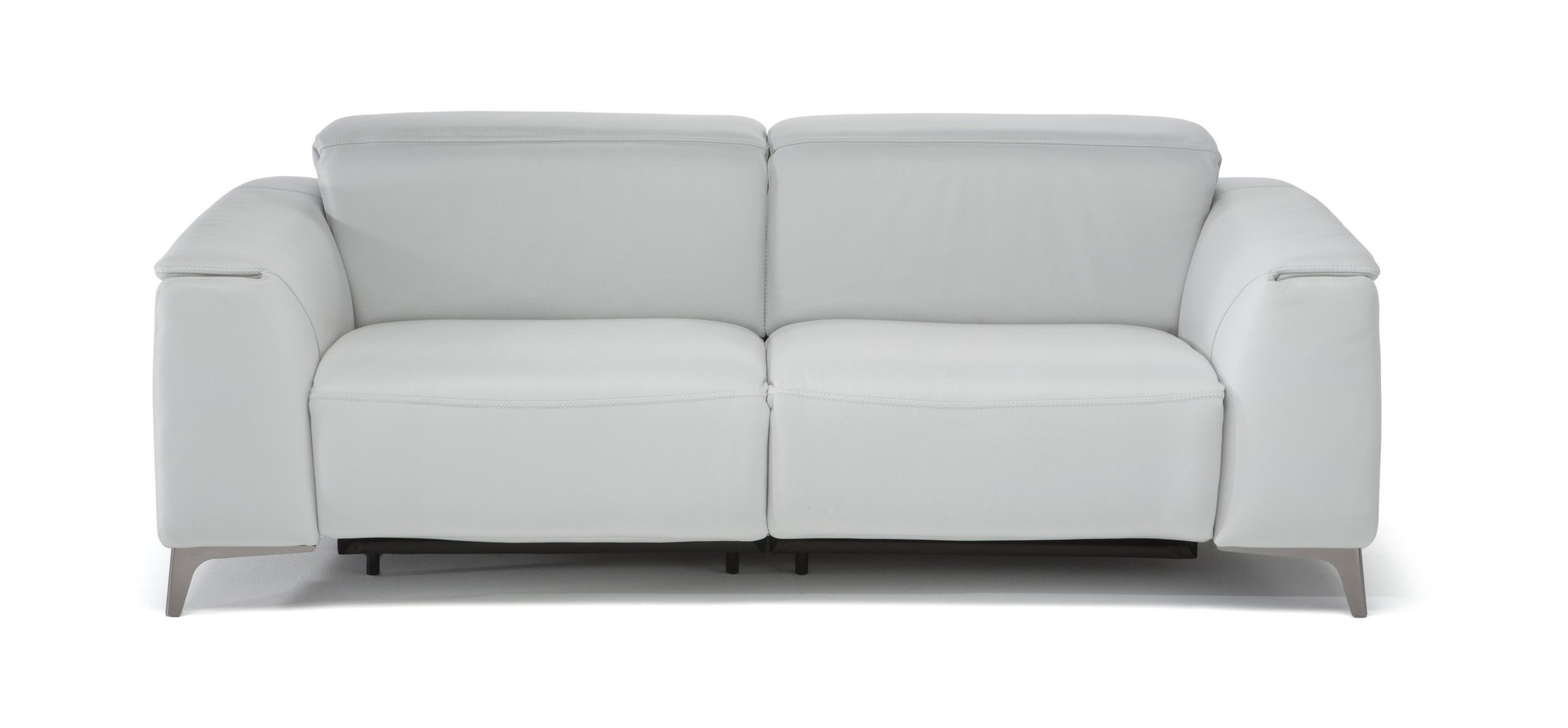 Trionfo Leather Power Reclining Sofa w/Adjustable Headrest & Lumbar Support