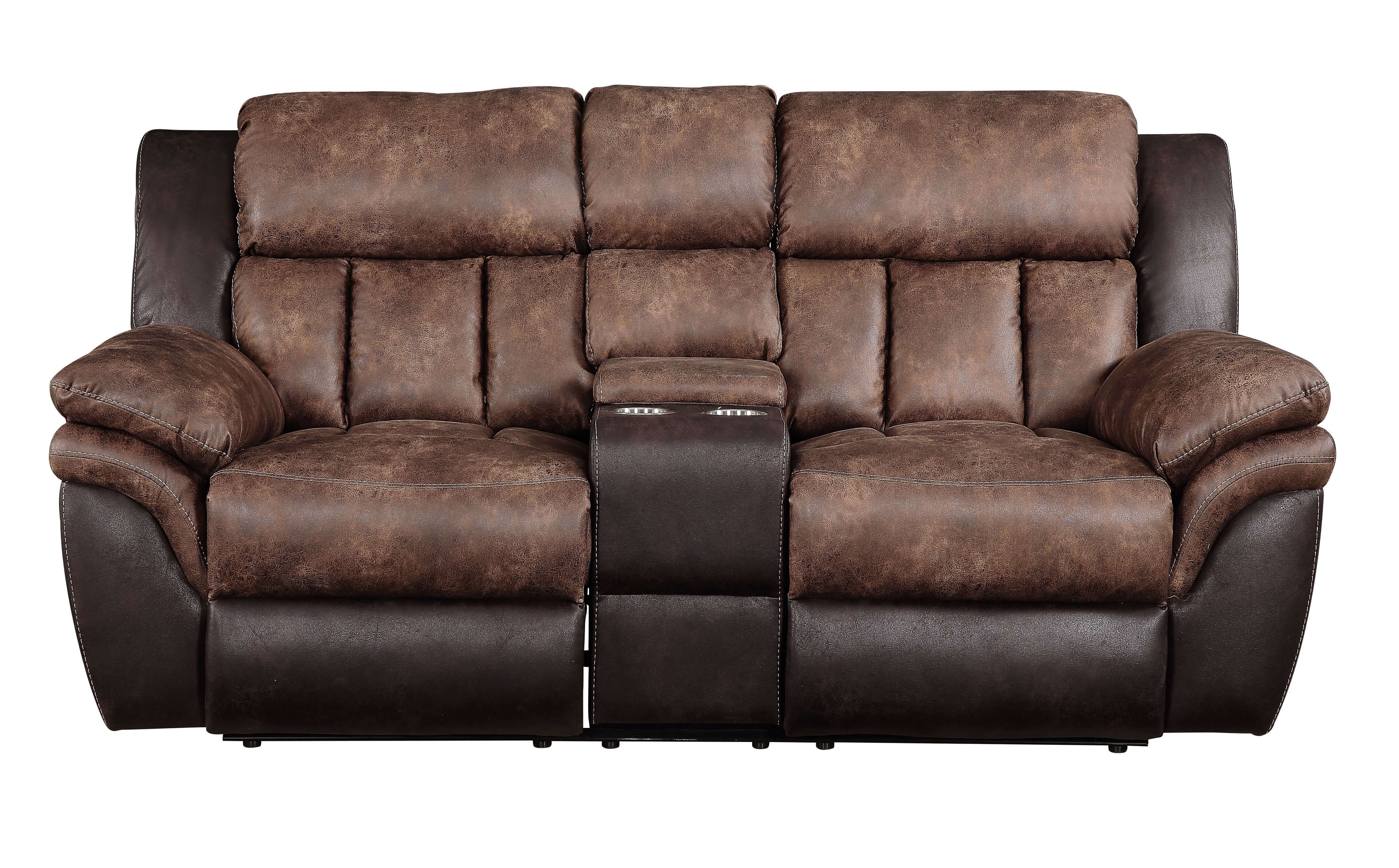 Jaylen Polished Microfiber Reclining Loveseat