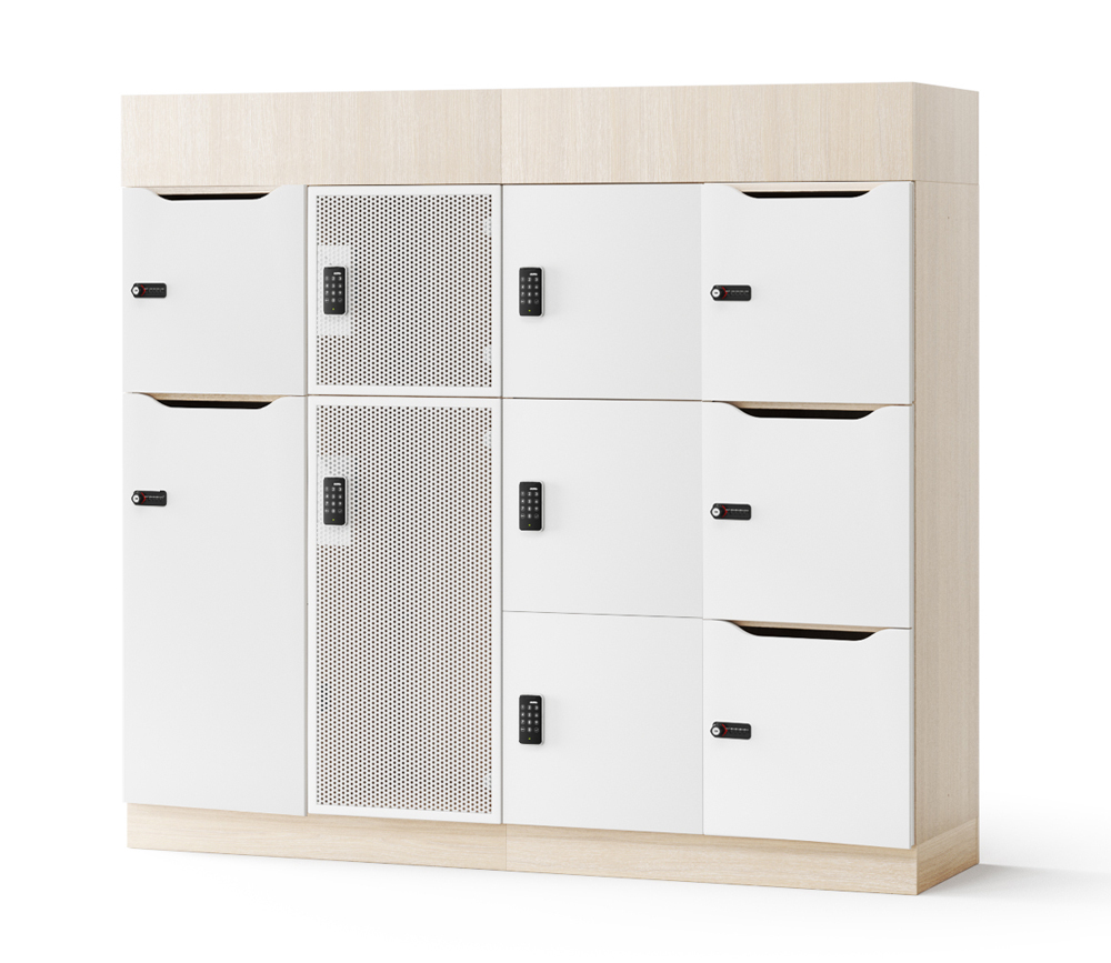 Choice Office Single Row Locker w/Small & Big Lockable Doors w/Combination Locks & Mail Slots