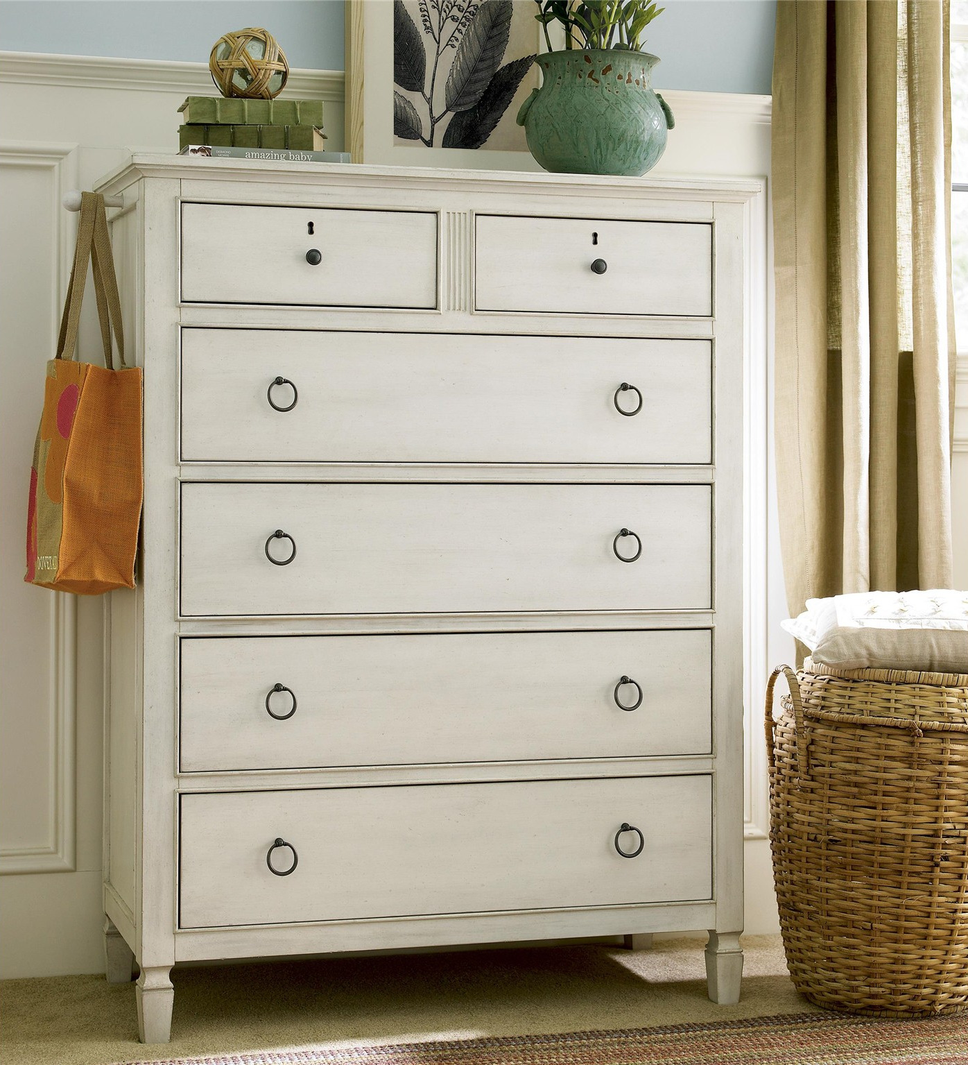 Summer Hill Wood Chest w/6 Drawers