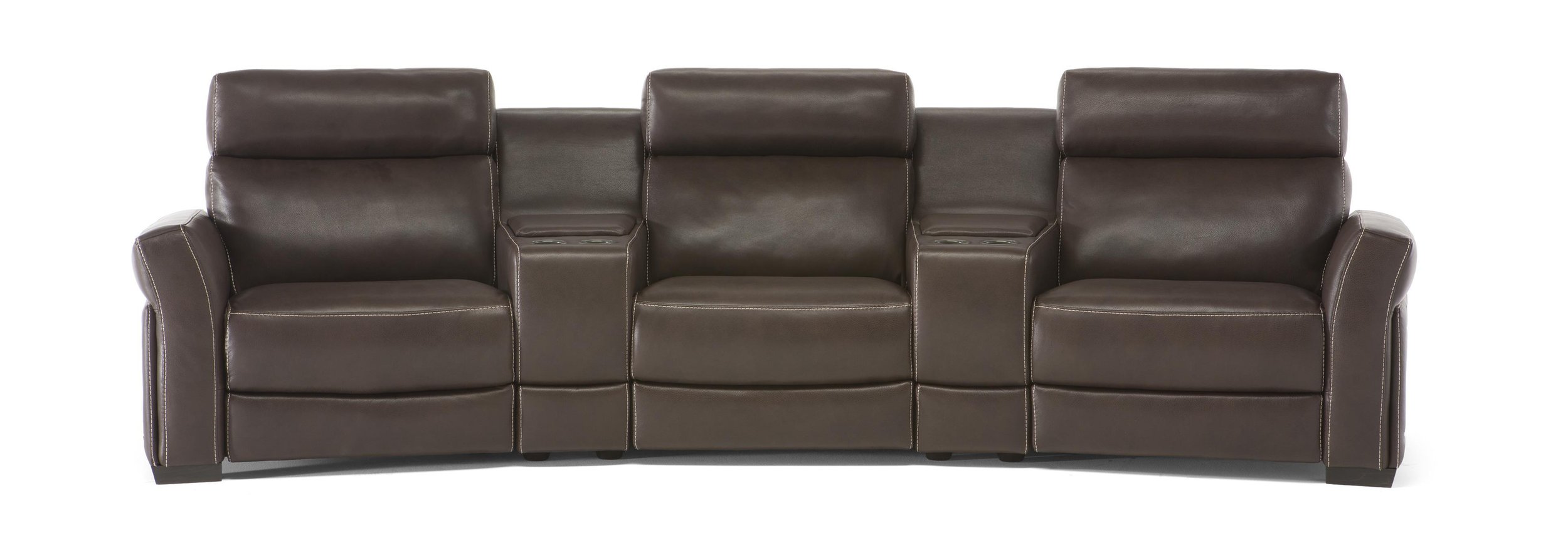 Gioviale Leather Curved Reclining Home Theatre Seating