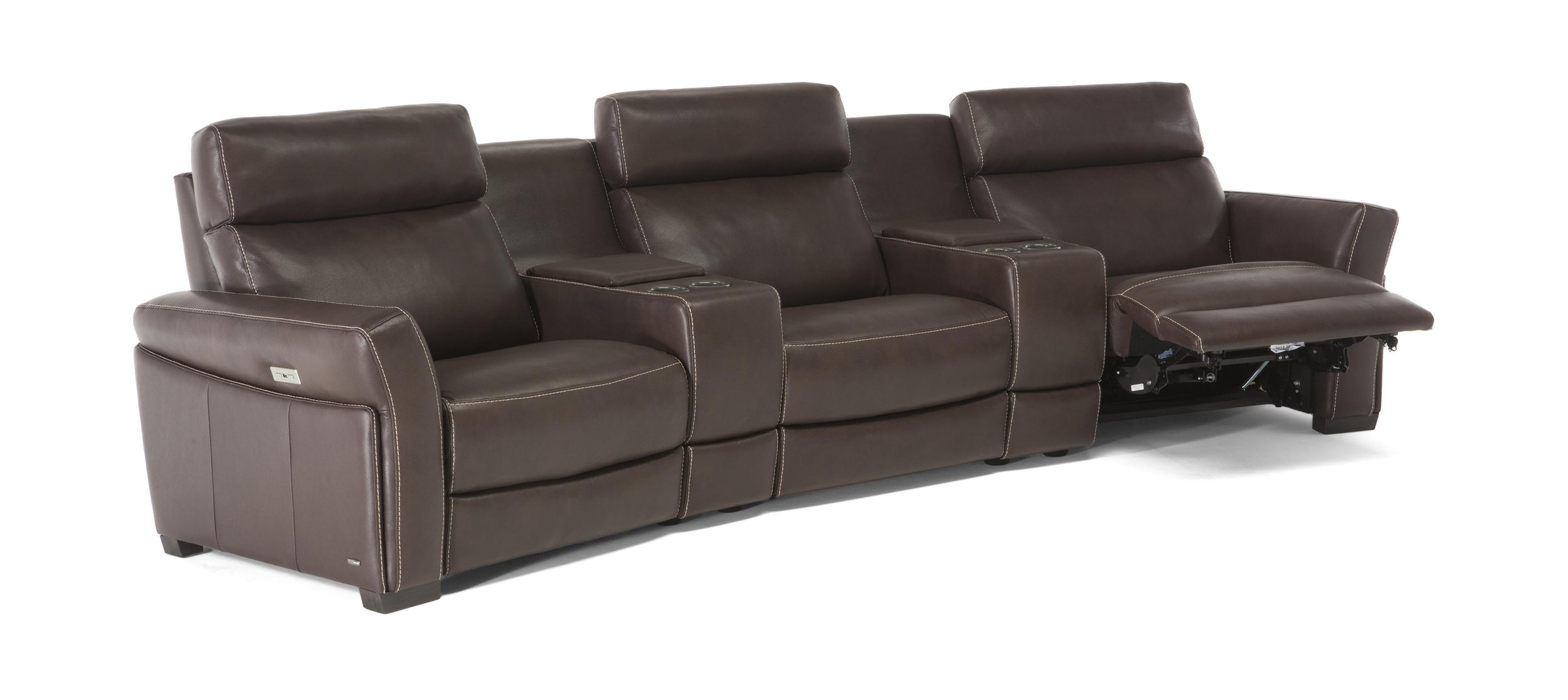 Gioviale Leather Curved Reclining Home Theatre Seating
