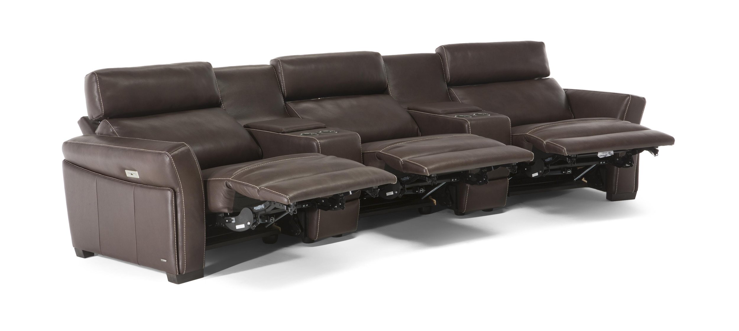 Gioviale Leather Curved Reclining Home Theatre Seating