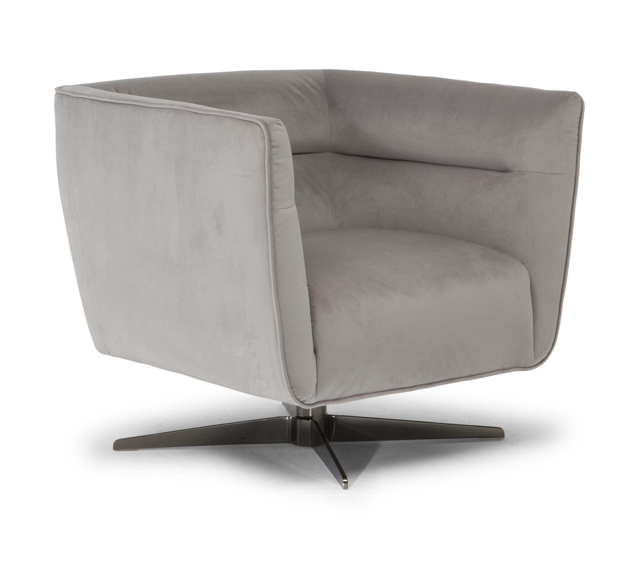 Spiritosa Fabric/Leather Swivel Chair