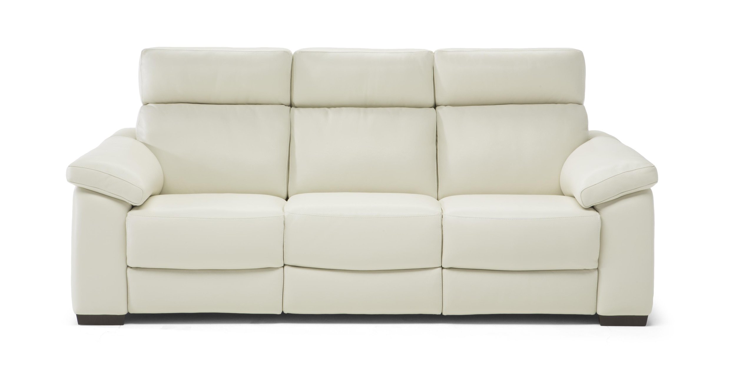 Estremo Fabric/Leather 3 Seater Sofa w/ 2 Power Recliners