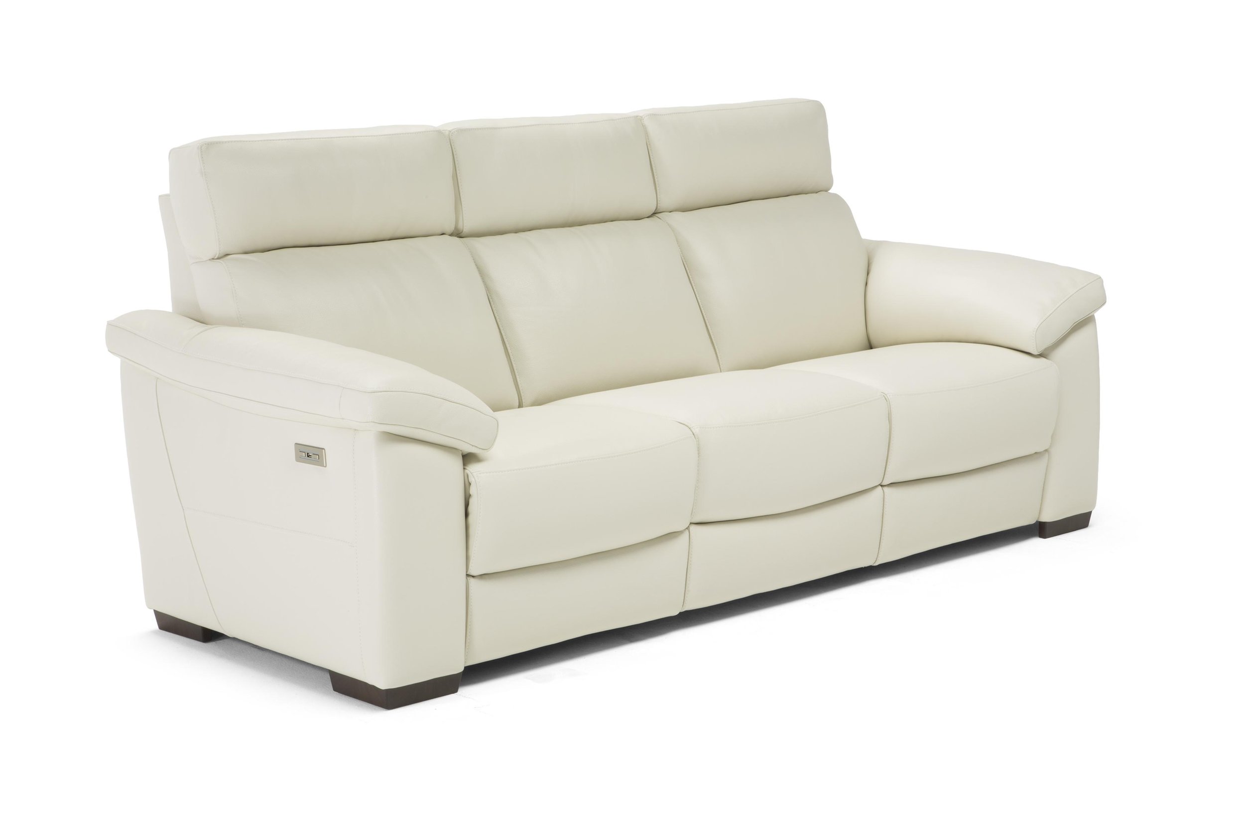 Estremo Fabric/Leather 3 Seater Sofa w/ 2 Power Recliners