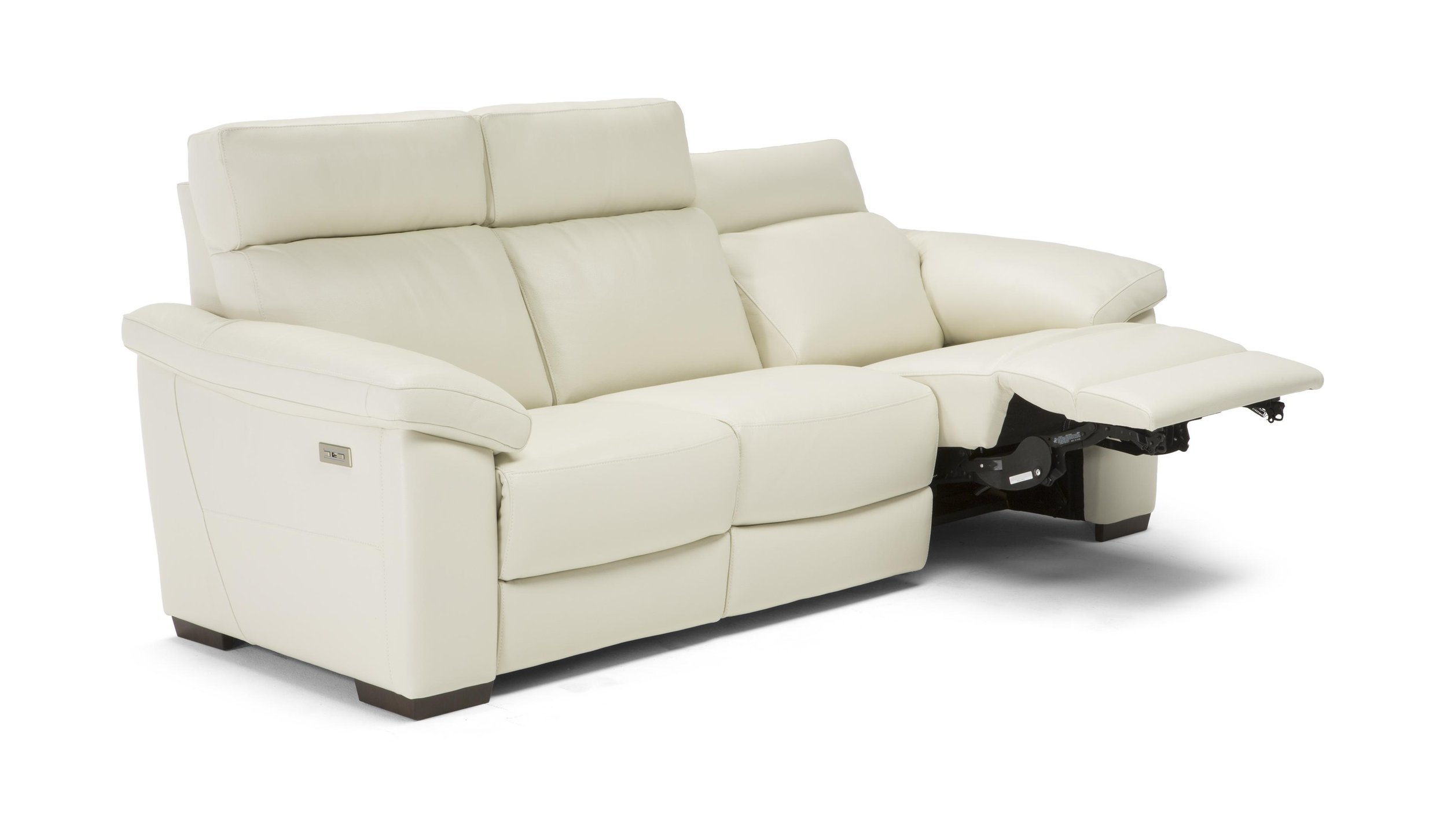 Estremo Fabric/Leather 3 Seater Sofa w/ 2 Power Recliners
