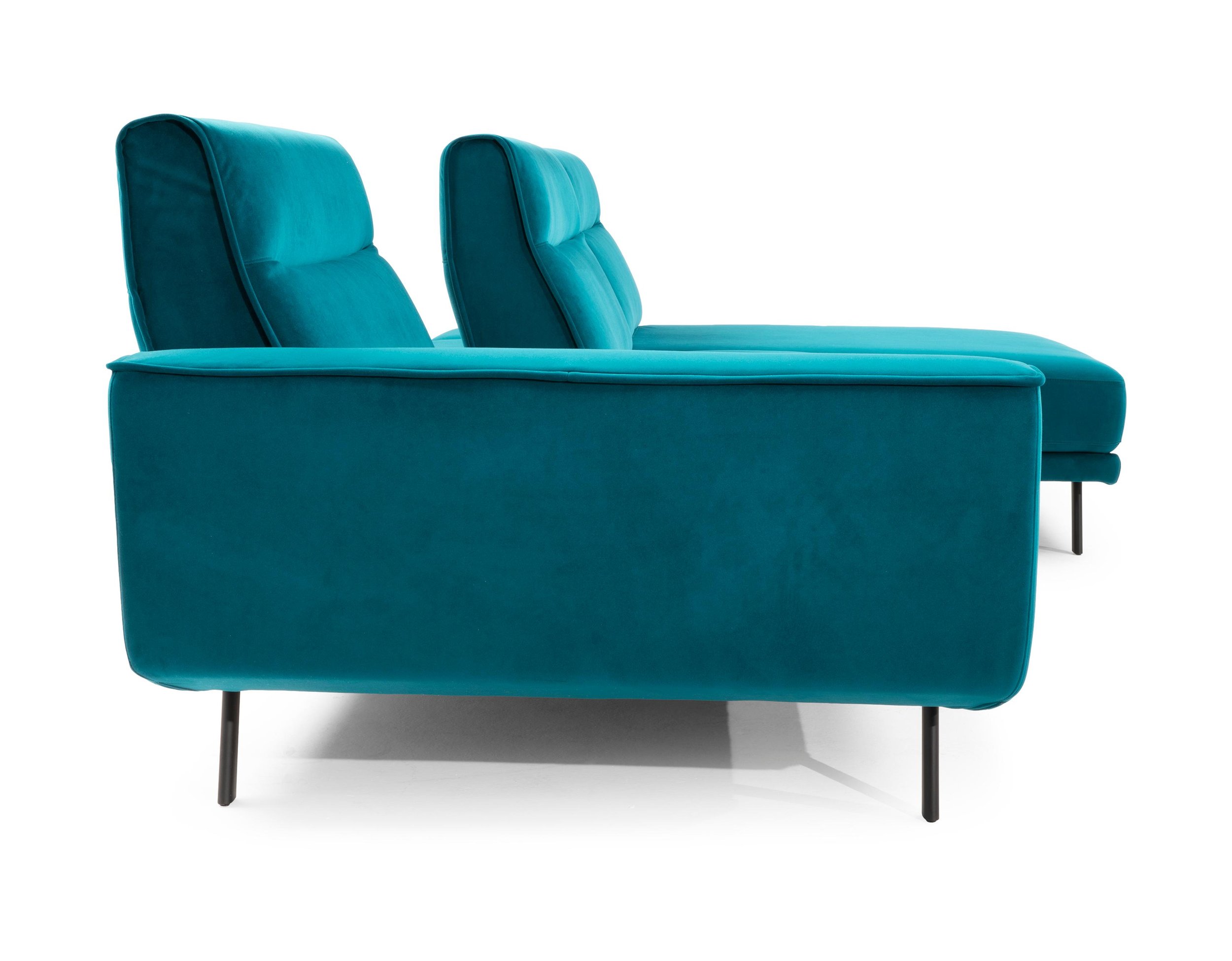 Rotterdam Fabric/Leather L-Shape Sectional Sofa w/ Motion & Chaise Lounge