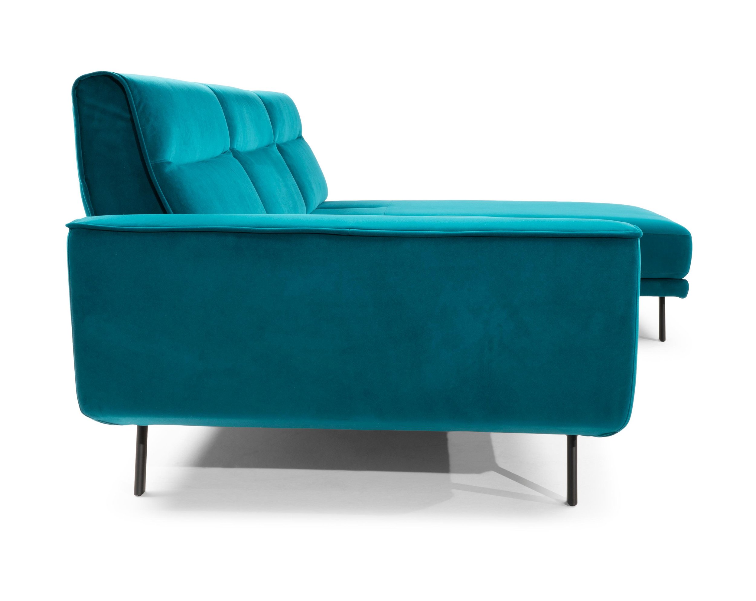 Rotterdam Fabric/Leather L-Shape Sectional Sofa w/ Motion & Chaise Lounge