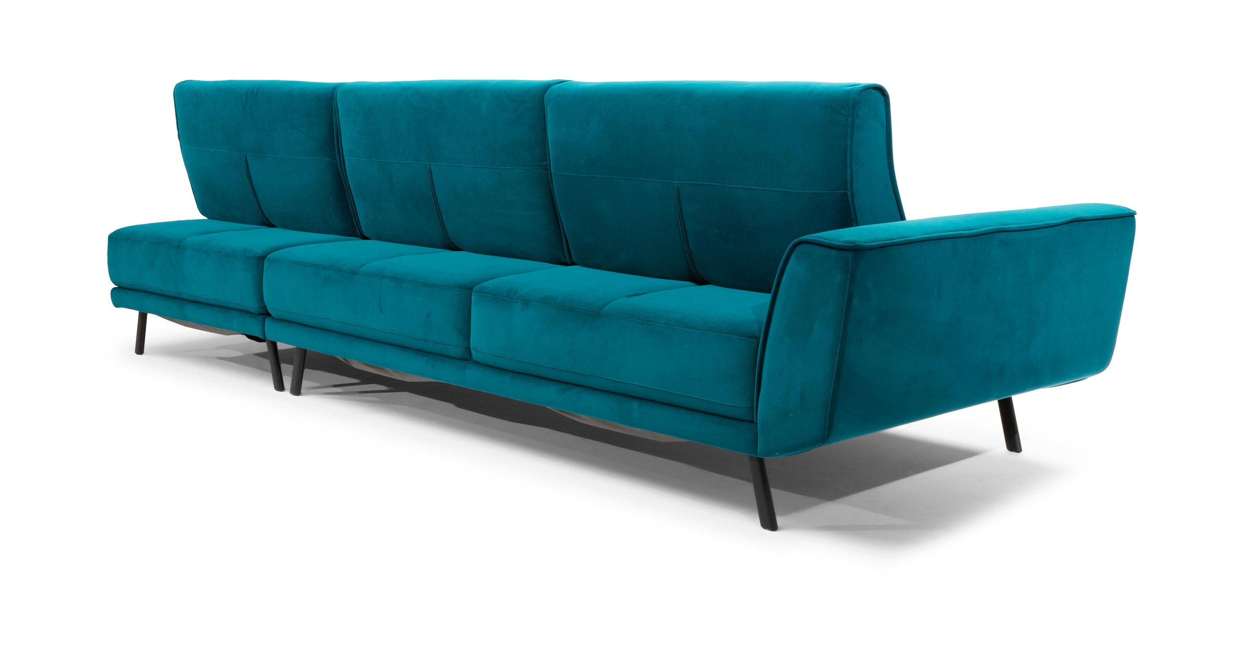Rotterdam Fabric/Leather L-Shape Sectional Sofa w/ Motion & Chaise Lounge
