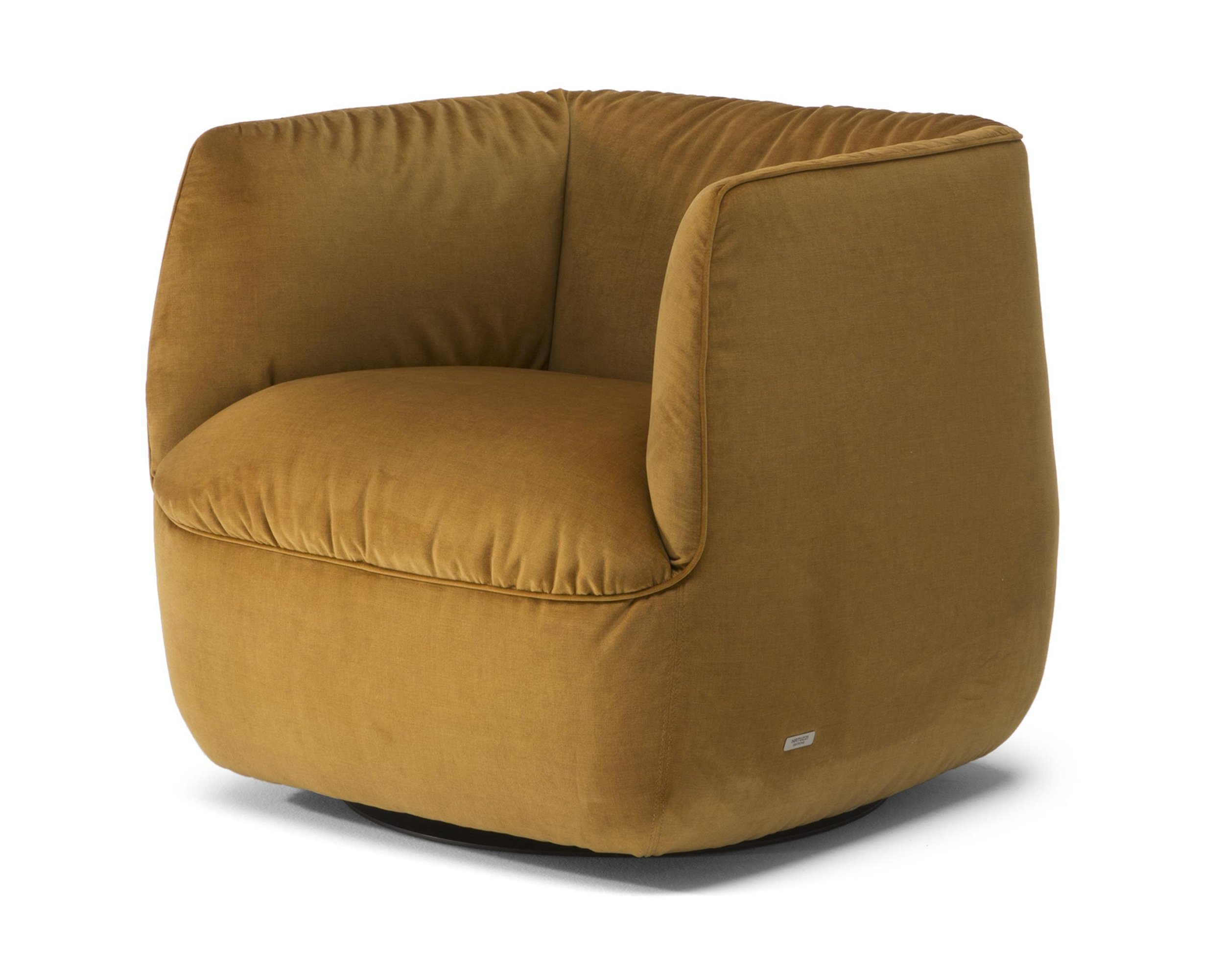Wally Fabric/Leather Swivel Chair