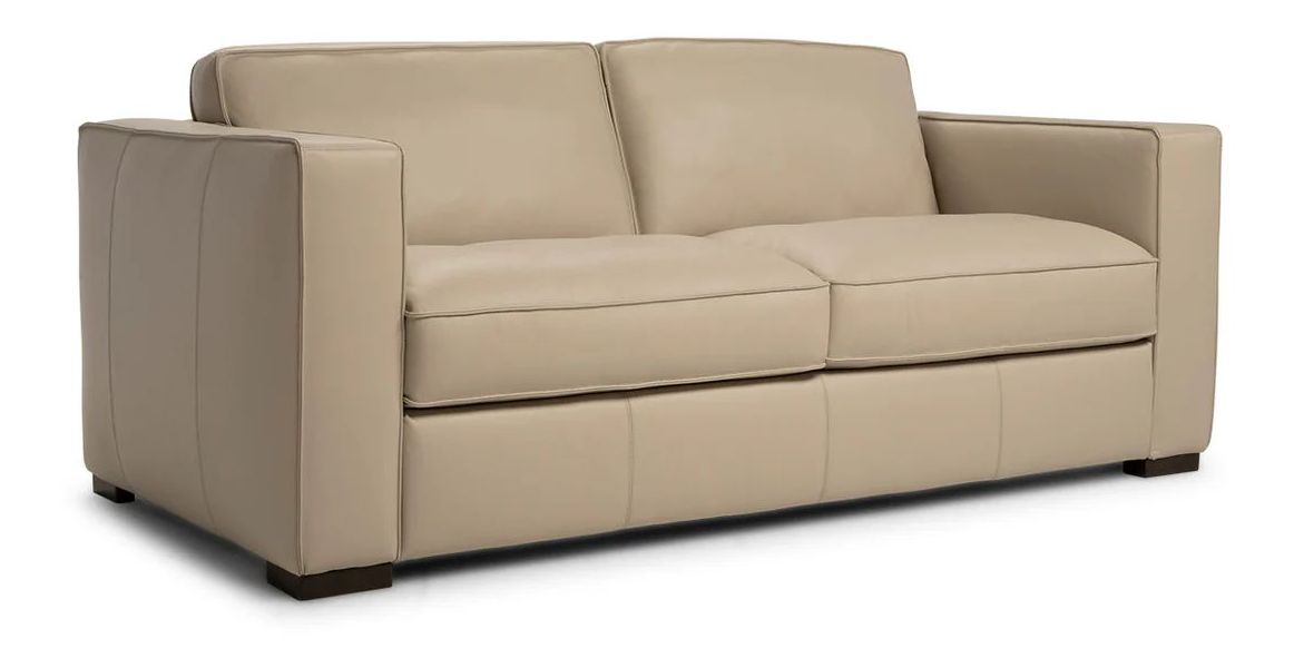 Copenhagen Fabric/Leather Loveseat