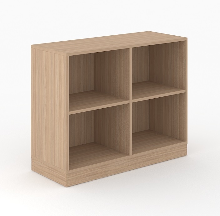 Choice 2H Office Bookcase w/2 Shelves, Width 39.3"