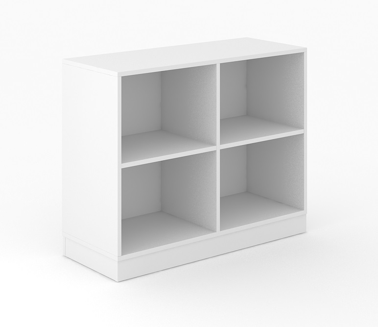 Choice 2H Office Bookcase w/2 Shelves, Width 39.3"