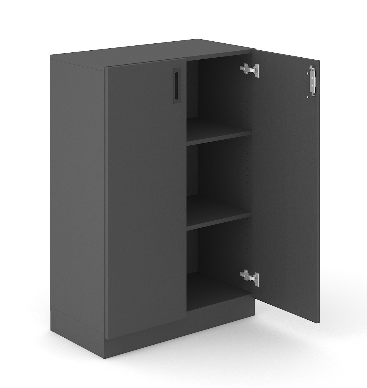 Choice 3H Office Cabinet w/2 Shelves & Lock, Width 31.4"