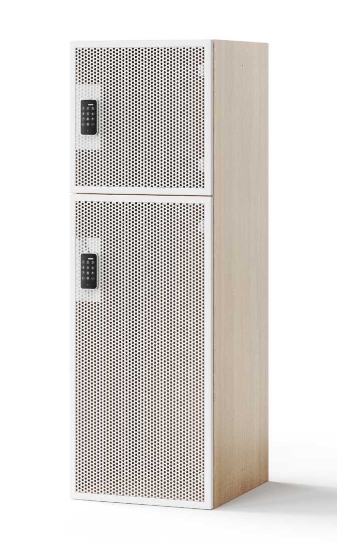 Choice 4 Lockers Cabinet w/Plinth, Planter Boxes & Electronic Lock