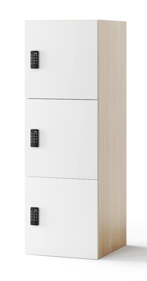 Choice 4 Lockers Cabinet w/Plinth, Planter Boxes & Electronic Lock