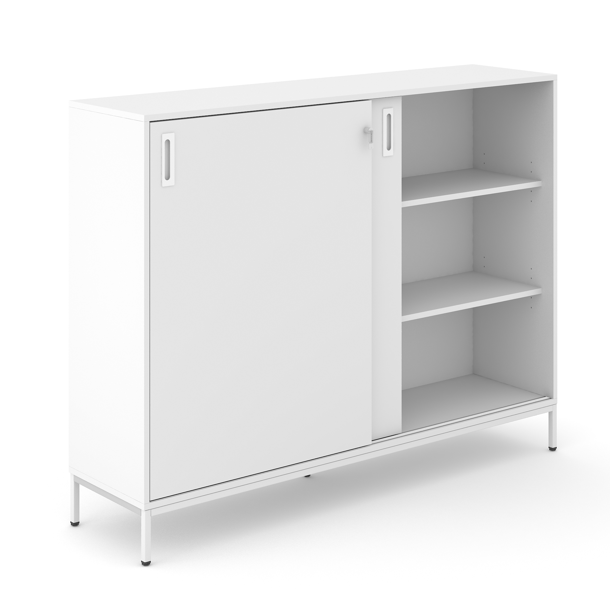 Choice 3H Office Cabinet w/Sliding Doors, Width 62.9"