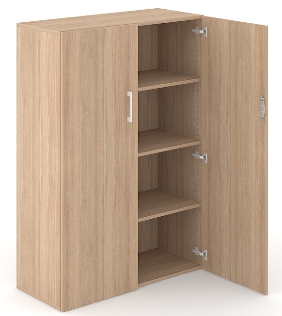 Choice 4H Office Cabinet w/Lock, 2 Shelves & 1 Fixed Shelf, Width 39.3"