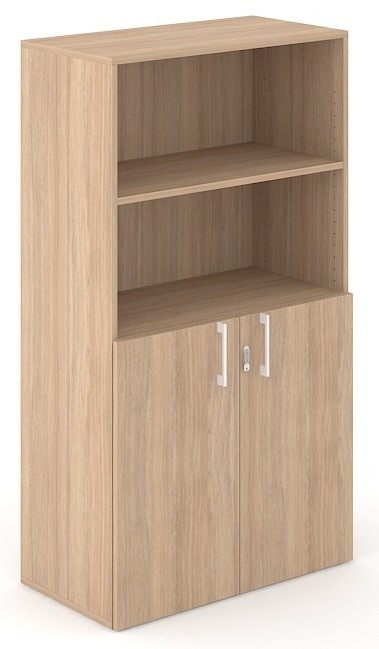 Choice 4H Office Cabinet w/Lock, 2 Doors & 1 Open Fixed Shelf