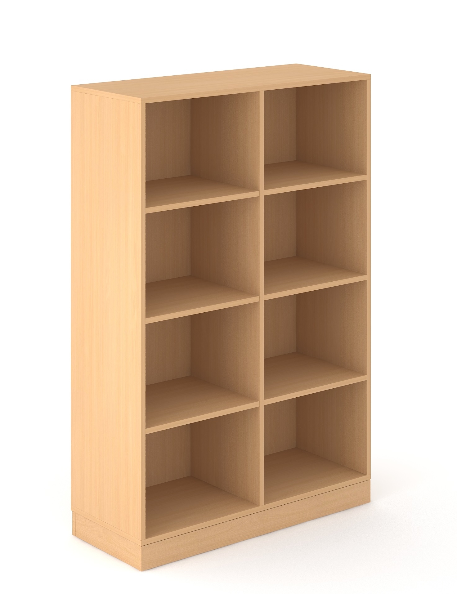 Choice 4H Office Bookcase w/6 Fixed Shelves, Width 39.3"
