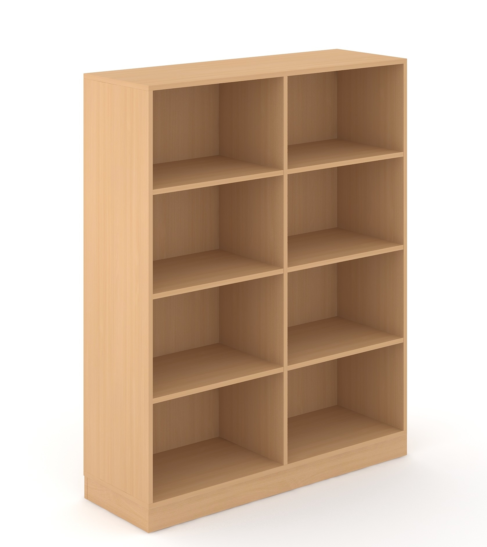 Choice 4H Office Bookcase w/6 Fixed Shelves, Width 47.2"