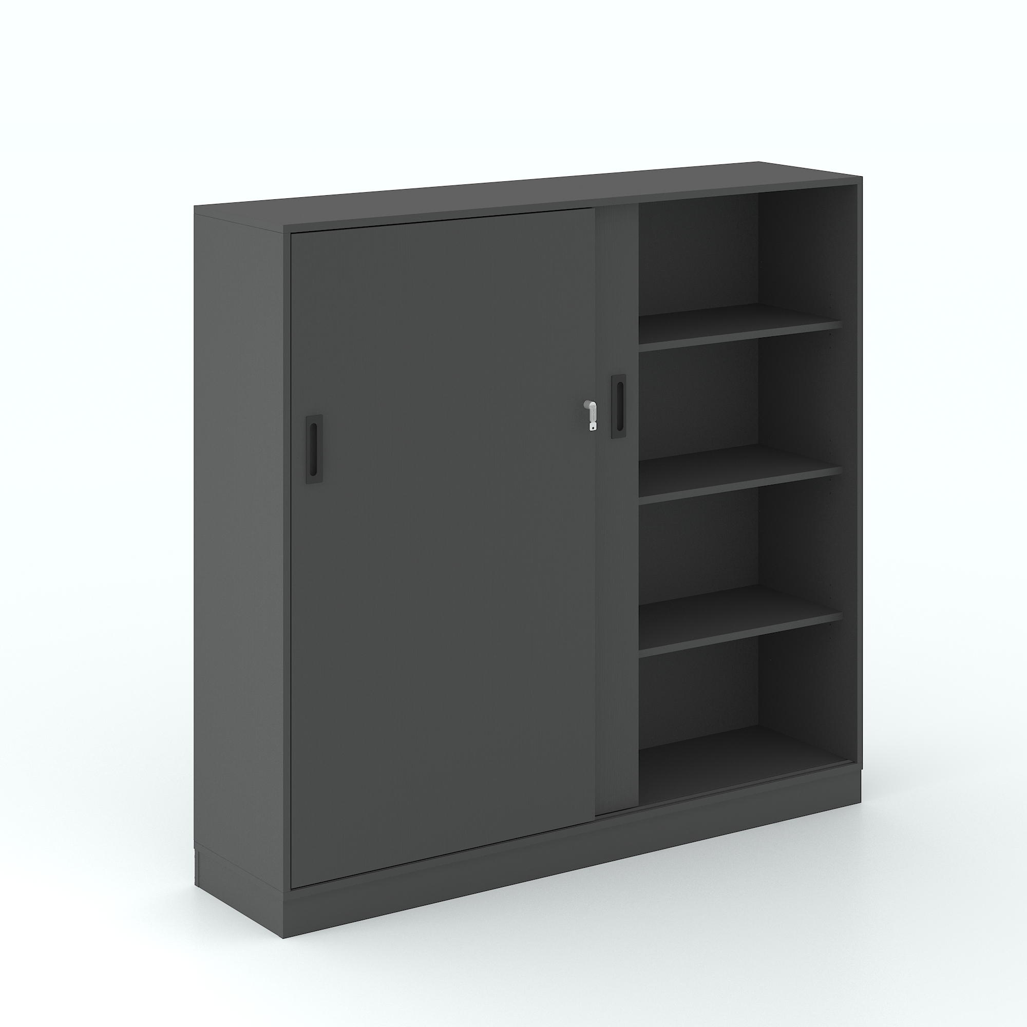 Choice 4H Office Cabinet w/Sliding Doors, Width 62.9"