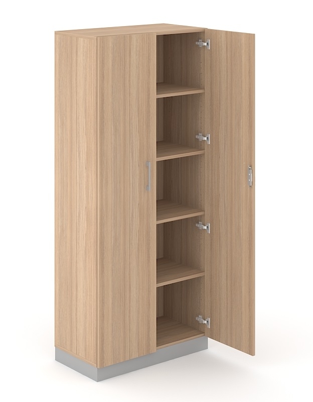 Choice 5H Office Cabinet w/Lock, Fixed Shelf & 3 Shelves, Width 31.4"