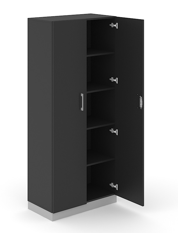 Choice 5H Office Cabinet w/Lock, Fixed Shelf & 3 Shelves, Width 31.4"
