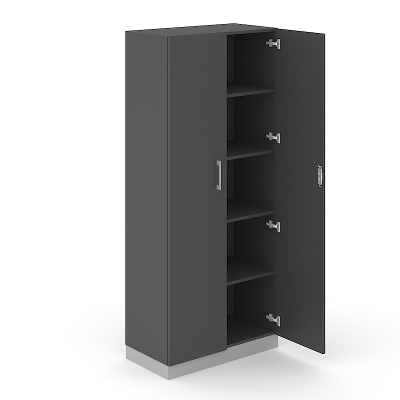 Choice 5H Office Cabinet w/Lock, Fixed Shelf & 3 Shelves, Width 31.4"