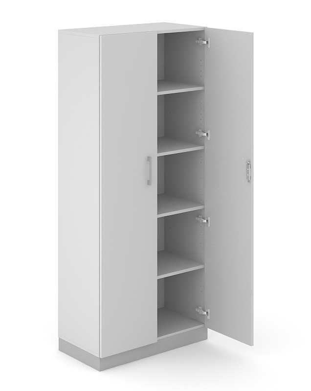 Choice 5H Office Cabinet w/Lock, Fixed Shelf & 3 Shelves, Width 31.4"