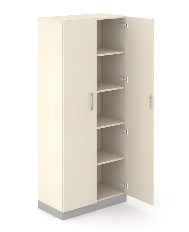 Choice 5H Office Cabinet w/Lock, Fixed Shelf & 3 Shelves, Width 31.4"