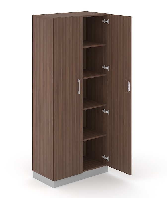 Choice 5H Office Cabinet w/Lock, Fixed Shelf & 3 Shelves, Width 31.4"