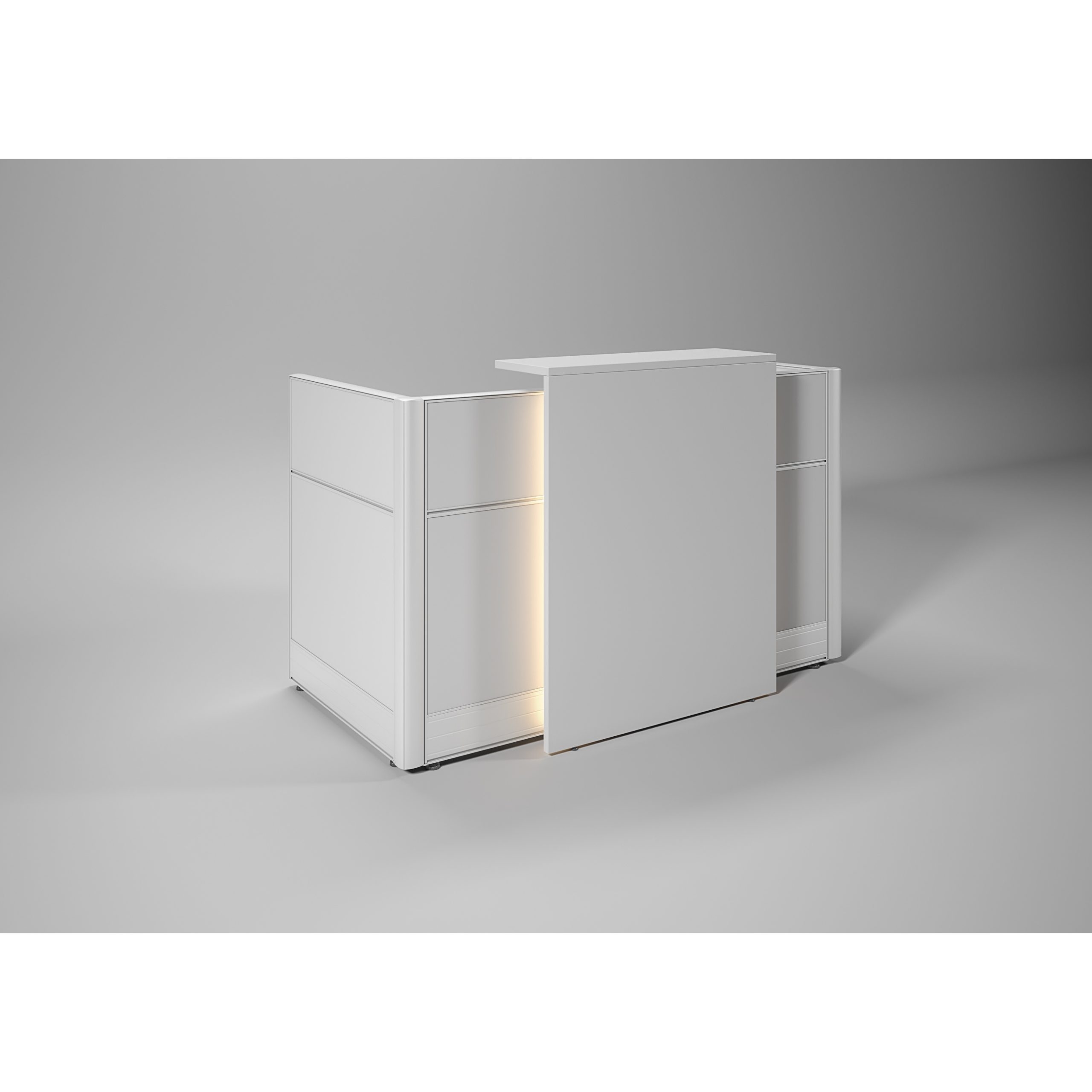 Flex 67" Straight Reception Desk with Light Panel