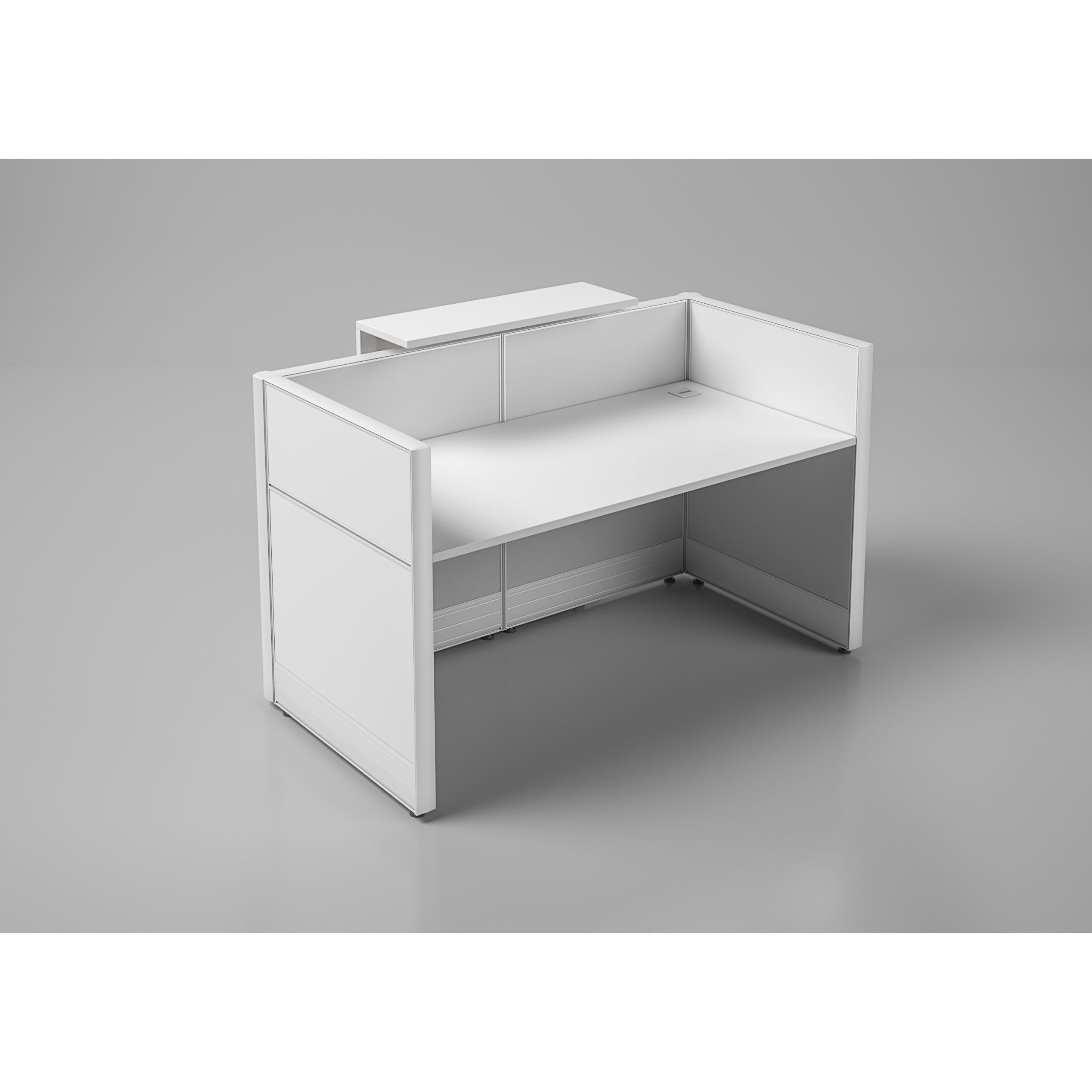 Flex 67" Straight Reception Desk Back Side By Kansole