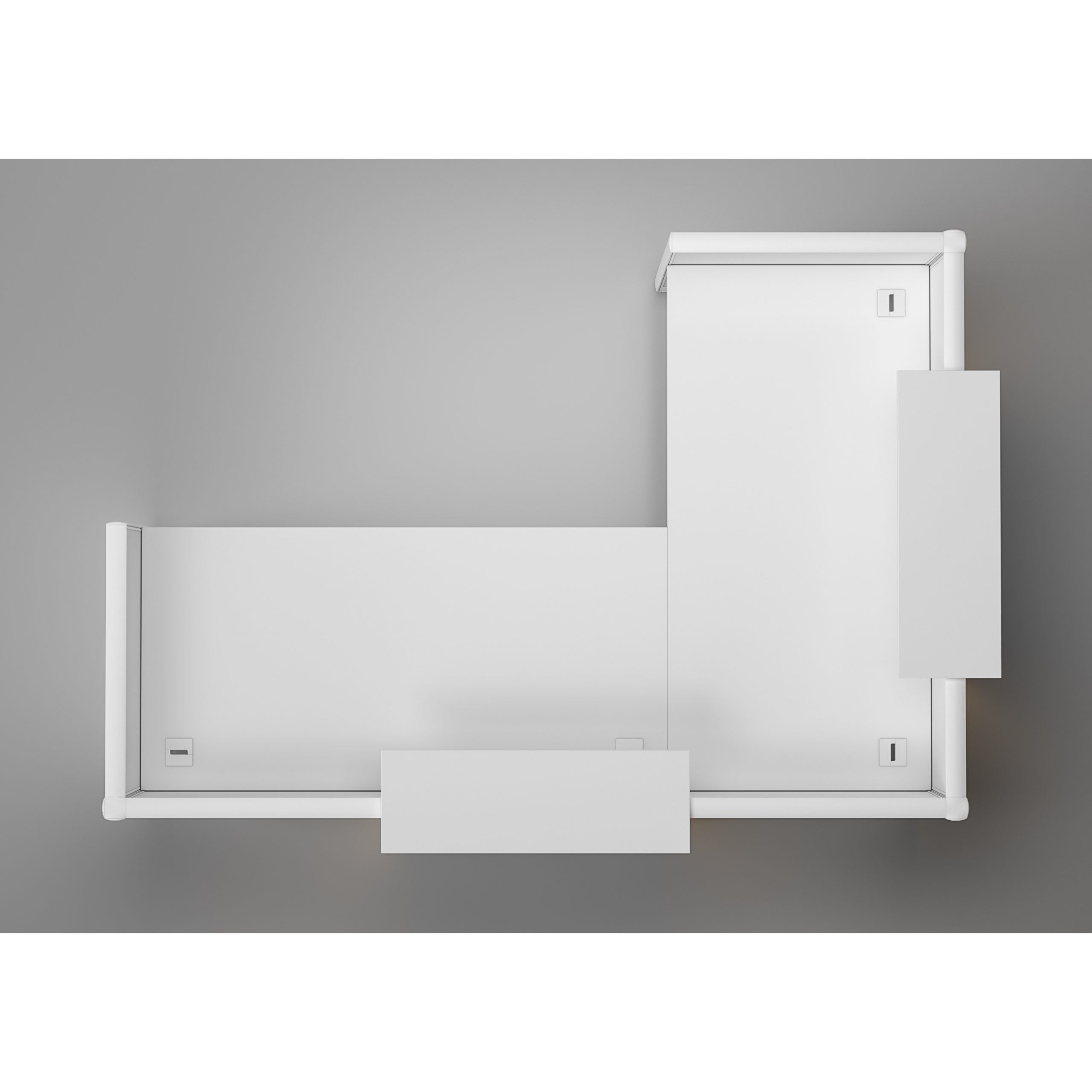 Kansole Flex 86"x98" L-Shape Reception Desk Countertop