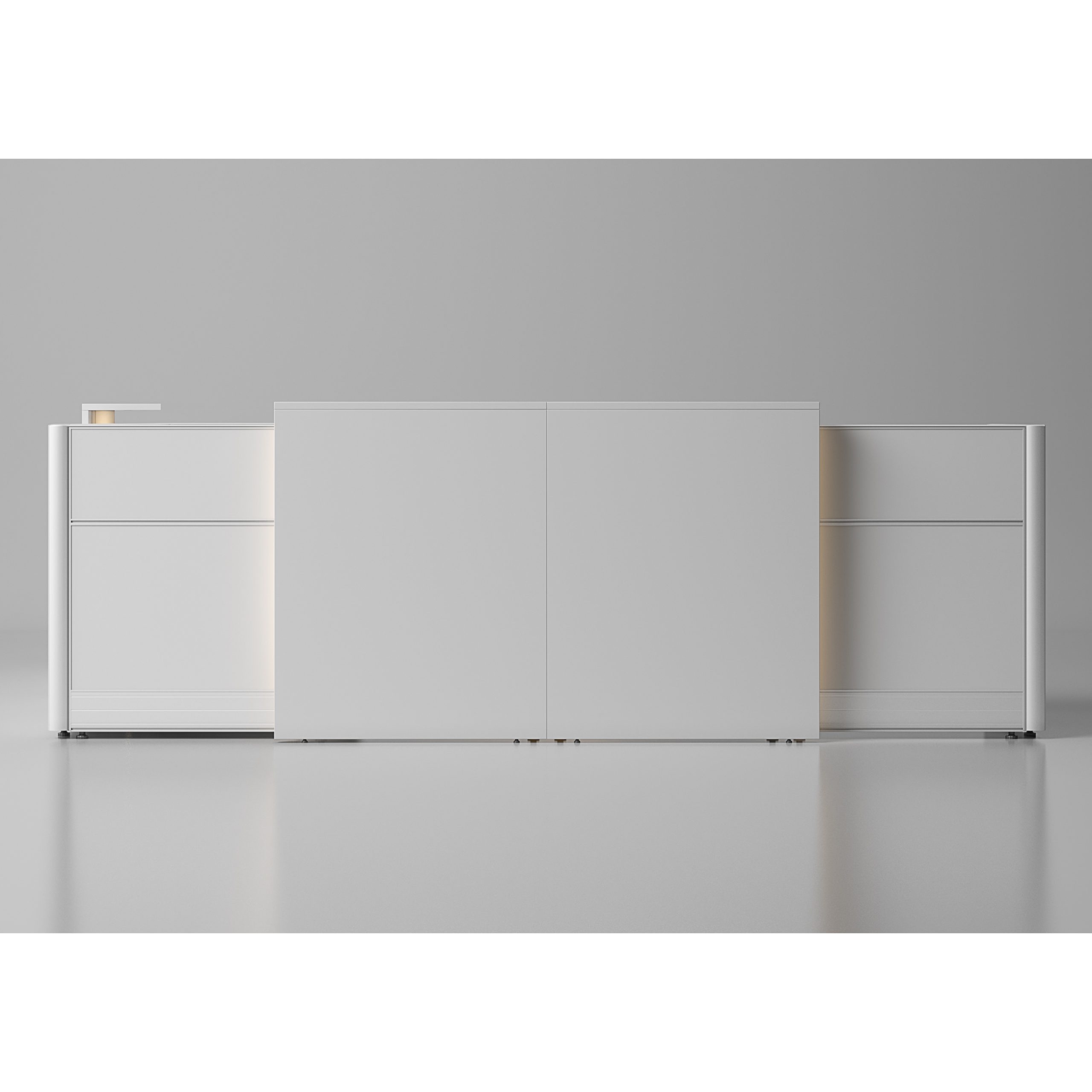 Flex 130" x 98" L-Shape Reversable Reception Desk