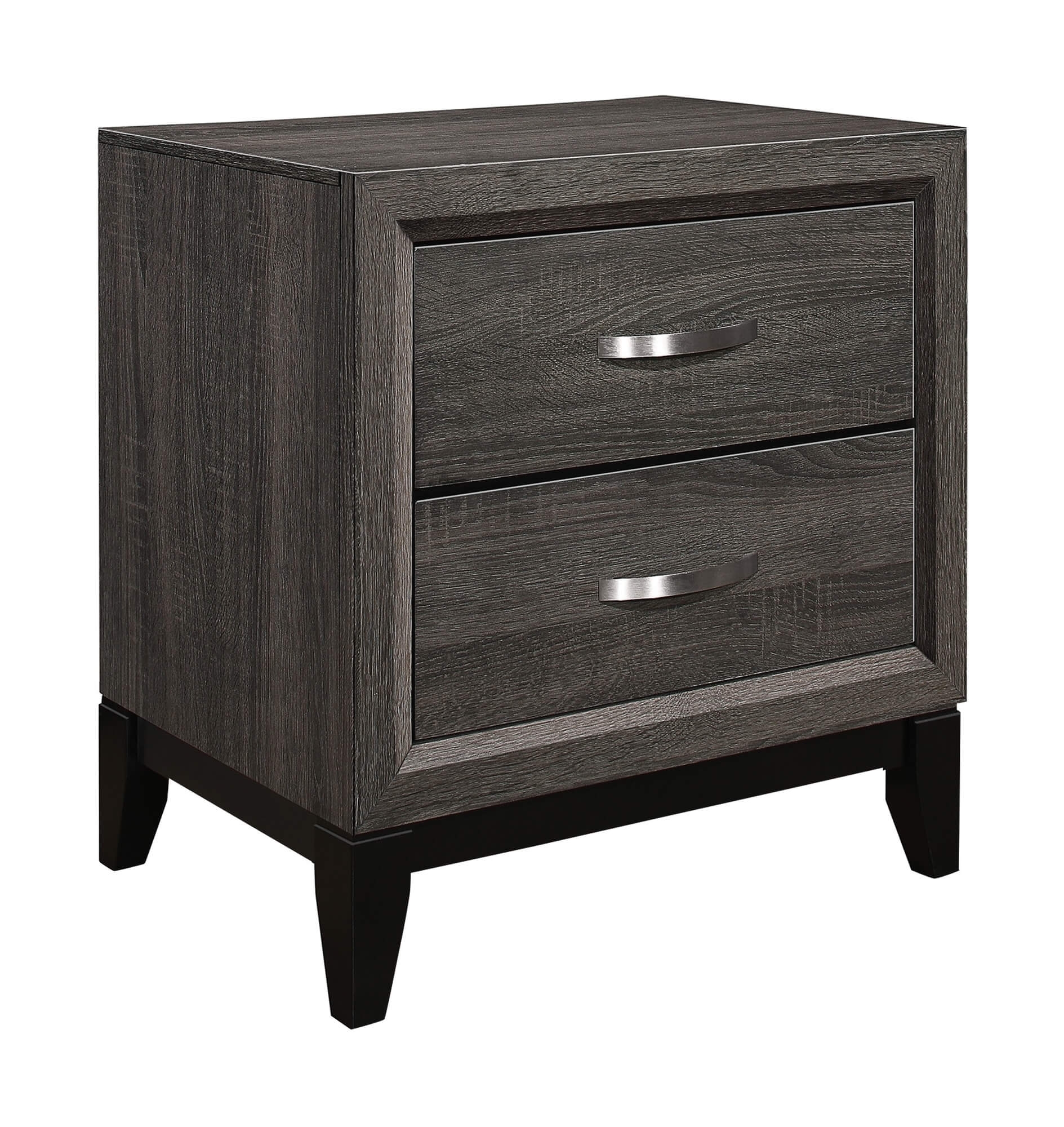 Davi Wood/Wood Veneer 2 Drawer Nightstand