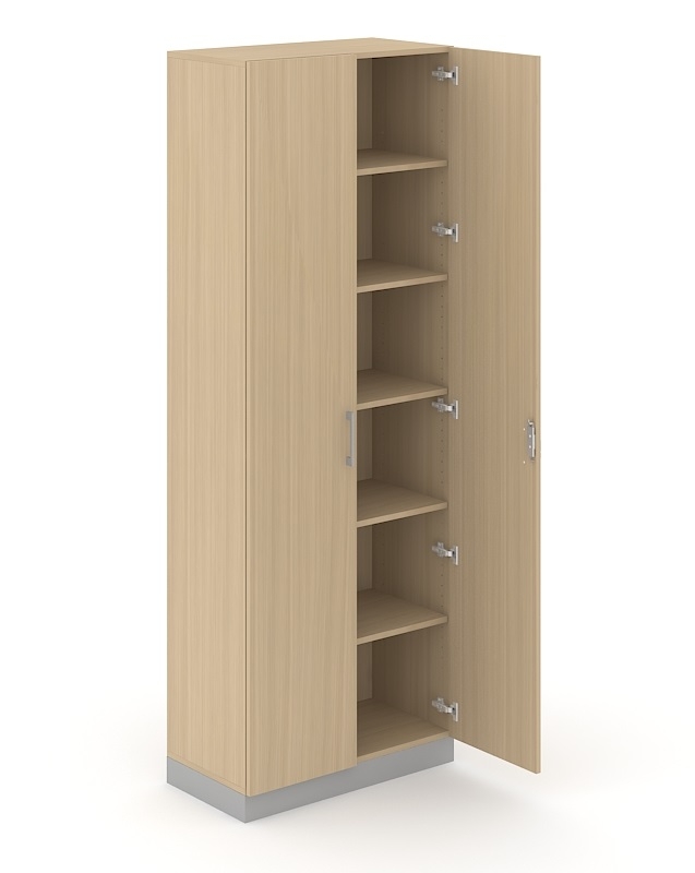 Choice 6H Office Cabinet w/Lock, Fixed Shelf & 4 Shelves, Width 31.4"
