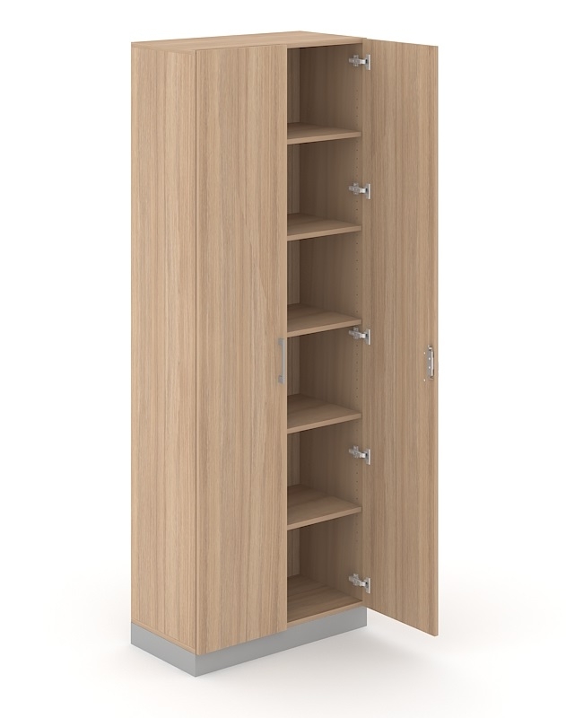 Choice 6H Office Cabinet w/Lock, Fixed Shelf & 4 Shelves, Width 31.4"