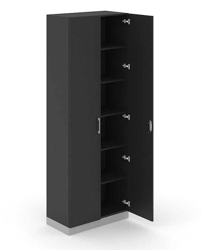 Choice 6H Office Cabinet w/Lock, Fixed Shelf & 4 Shelves, Width 31.4"