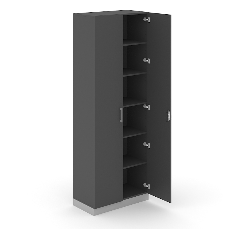 Choice 6H Office Cabinet w/Lock, Fixed Shelf & 4 Shelves, Width 31.4"