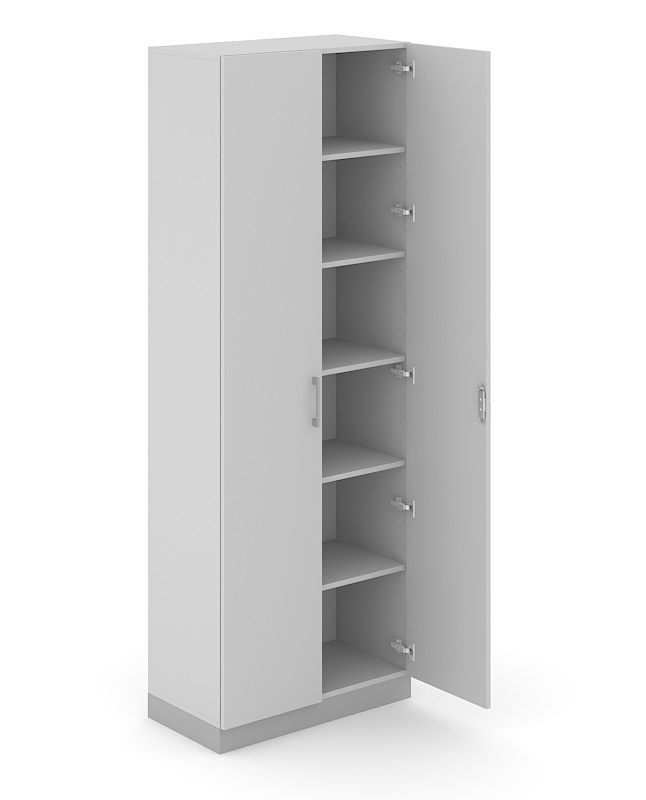 Choice 6H Office Cabinet w/Lock, Fixed Shelf & 4 Shelves, Width 31.4"