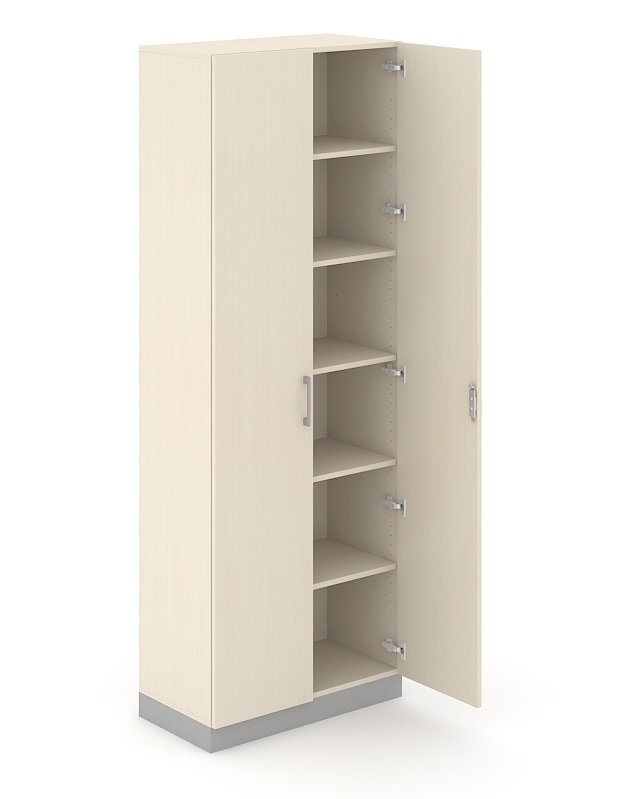 Choice 6H Office Cabinet w/Lock, Fixed Shelf & 4 Shelves, Width 31.4"