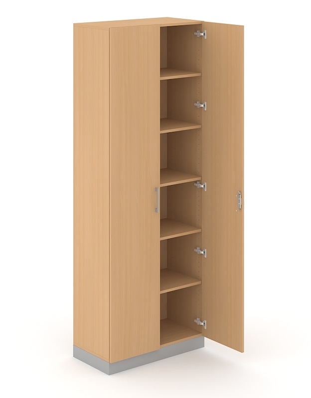 Choice 6H Office Cabinet w/Lock, Fixed Shelf & 4 Shelves, Width 31.4"