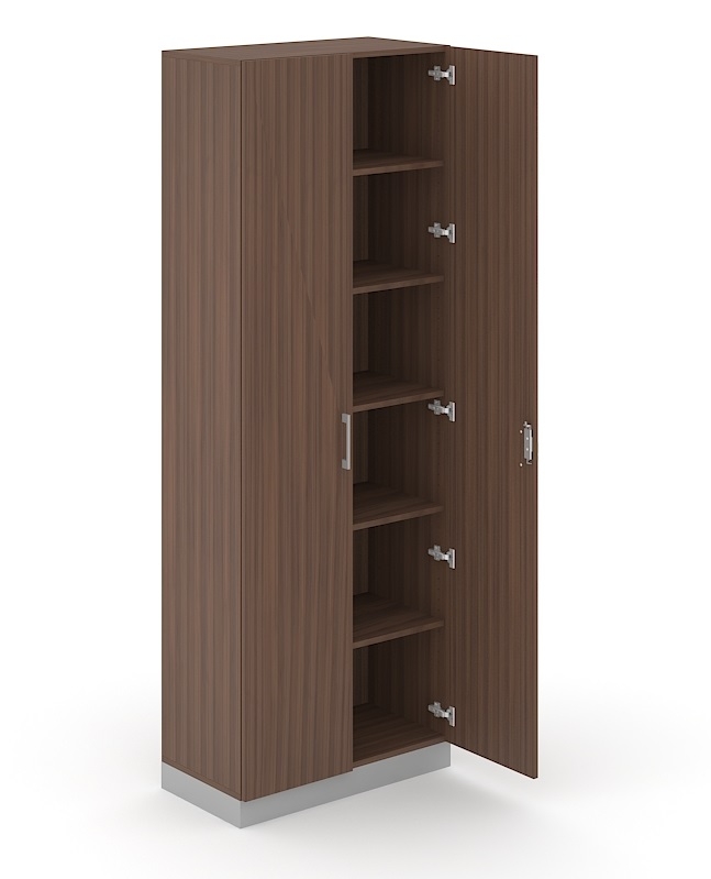 Choice 6H Office Cabinet w/Lock, Fixed Shelf & 4 Shelves, Width 31.4"