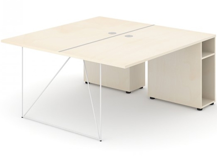 Desk Bench with Cable Ports