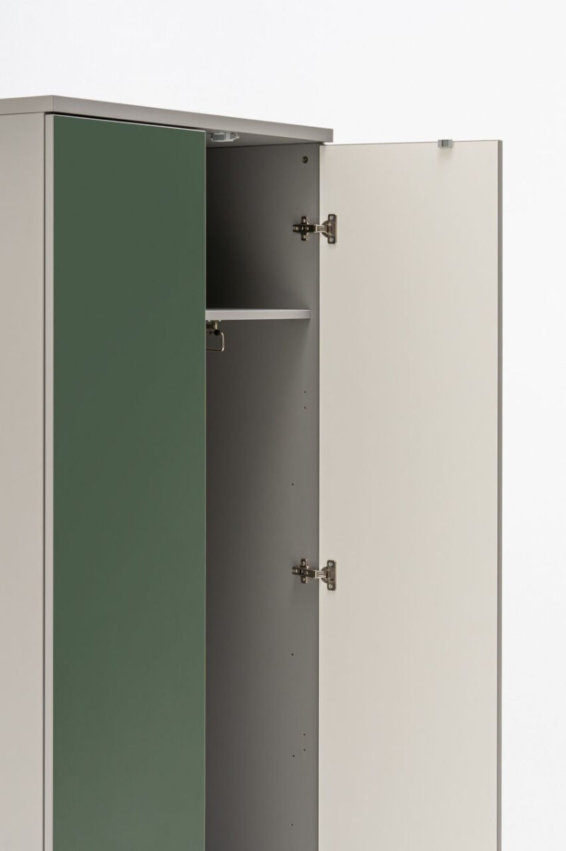 Color Wardrobe w/File Storage & 2 Doors