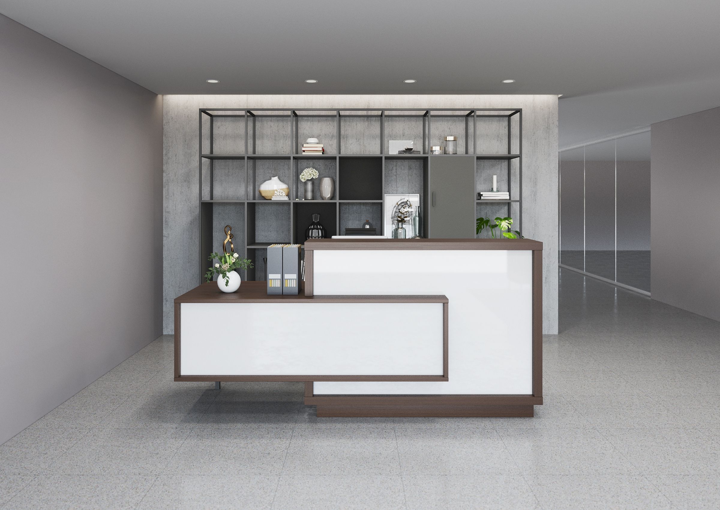 FORO Reception Desk, Left Facing Counter, ADA Compliance